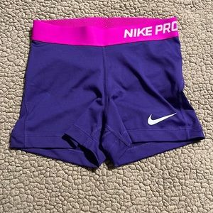 Purple Nike Pro Dry Fit Workout Shorts Size Small